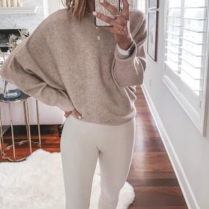 Tan butterfly poncho sweater top